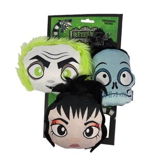Beetlejuice Dog Toys 3 Pack Plush Squeaky Beetlejuice Lydia Bob Halloween New